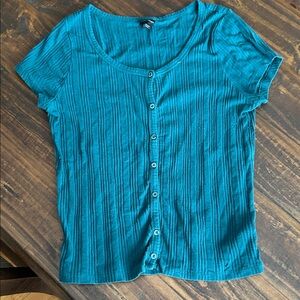 Art Class Teal Button-Down Shirt